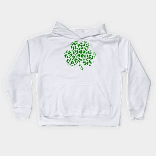 Leopard shamrock Kids Hoodie